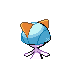 Ralts shiny back-facing sprite from Pokémon Diamond