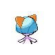 Ralts shiny back-facing sprite from Pokémon SoulSilver