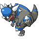 Rampardos front-facing sprite from Pokémon Pearl