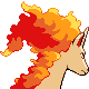 Rapidash back-facing sprite from Pokémon Pearl