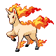 Rapidash front-facing sprite from Pokémon Pearl