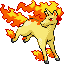 Rapidash front-facing sprite from Pokémon LeafGreen