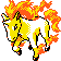Rapidash front-facing sprite from Pokémon Gold