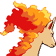 Rapidash back-facing sprite from Pokémon SoulSilver