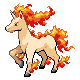 Rapidash front-facing sprite from Pokémon SoulSilver
