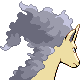 Rapidash shiny back-facing sprite from Pokémon SoulSilver