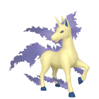 Rapidash shiny front-facing sprite from Pokémon Let's Go, Pikachu!