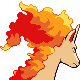 Rapidash back-facing sprite from Pokémon Platinum