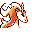 Rapidash back-facing sprite from Pokémon Red