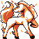 Rapidash front-facing sprite from Pokémon Red