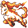 Rapidash front-facing sprite from Pokémon Yellow