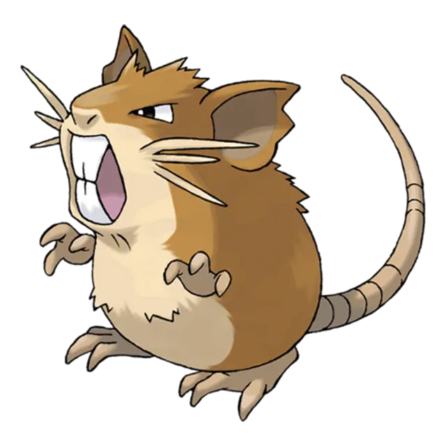 Raticate, the Mouse Pokémon — Normal-type Pokémon official artwork