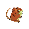 Raticate shiny back-facing sprite from Pokémon Black