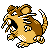 Raticate front-facing sprite from Pokémon Crystal