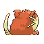 Raticate shiny back-facing sprite from Pokémon FireRed