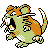 Raticate shiny front-facing sprite from Pokémon Silver