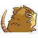 Raticate back-facing sprite from Pokémon SoulSilver