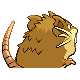 Raticate back-facing sprite from Pokémon Platinum