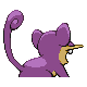 Rattata back-facing sprite from Pokémon Pearl
