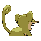 Rattata shiny back-facing sprite from Pokémon Pearl