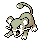 Rattata shiny front-facing sprite from Pokémon Silver