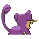Rattata back-facing sprite from Pokémon HeartGold