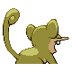 Rattata shiny back-facing sprite from Pokémon HeartGold