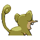 Rattata shiny back-facing sprite from Pokémon Platinum