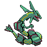 Rayquaza back-facing sprite from Pokémon Black
