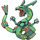 Rayquaza front-facing sprite from Pokémon Pearl