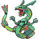 Rayquaza front-facing sprite from Pokémon HeartGold