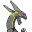 Rayquaza shiny back-facing sprite from Pokémon Sapphire