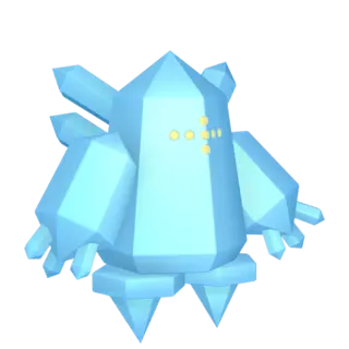 Regice shiny front-facing sprite from Pokémon Omega Ruby