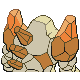 Regirock back-facing sprite from Pokémon Diamond