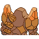 Regirock shiny back-facing sprite from Pokémon Diamond