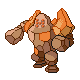Regirock shiny front-facing sprite from Pokémon Diamond