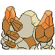Regirock back-facing sprite from Pokémon HeartGold