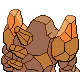 Regirock shiny back-facing sprite from Pokémon HeartGold