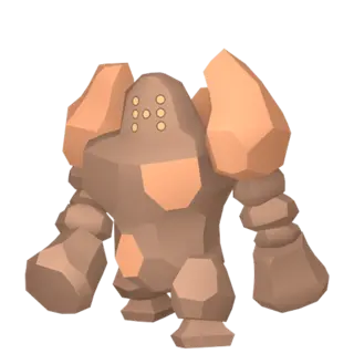 Regirock shiny front-facing sprite from Pokémon X