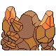 Regirock shiny back-facing sprite from Pokémon Platinum