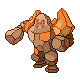 Regirock shiny front-facing sprite from Pokémon Platinum