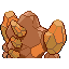 Regirock shiny back-facing sprite from Pokémon Sapphire