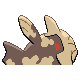 Relicanth back-facing sprite from Pokémon Pearl