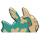 Relicanth shiny back-facing sprite from Pokémon Pearl