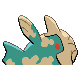 Relicanth shiny back-facing sprite from Pokémon SoulSilver