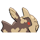 Relicanth back-facing sprite from Pokémon Platinum
