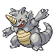 Rhydon front-facing sprite from Pokémon Pearl