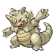 Rhydon shiny front-facing sprite from Pokémon Pearl