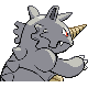 Rhydon back-facing sprite from Pokémon Platinum