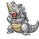Rhydon front-facing sprite from Pokémon Platinum